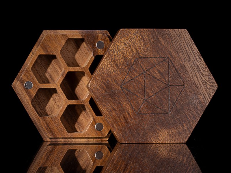Walnut Dice Box – Bild 4